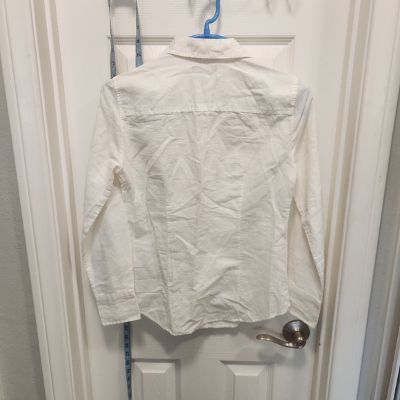 J. Crew linen/cotton blend shirt size 0P. Nwot - Picture 3 of 6